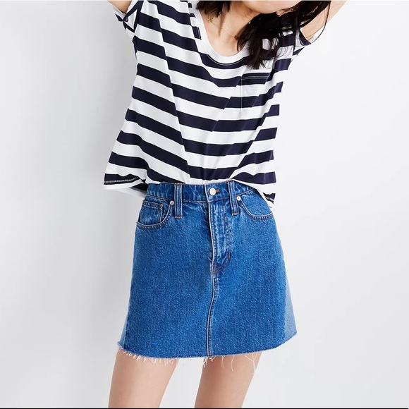 Madewell | Denim A-line mini skirt - Picture 2 of 11